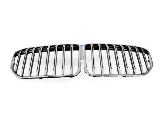 Parrilla decorativa frontal OEM 51137475318 para BMW Serie 7 G11, G12 (modelos 730d, 730i, 730d xDrive). Original BMW.