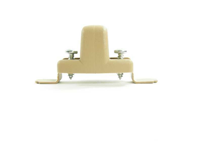 Soporte parasol beige claro OEM 51168243575 para BMW Serie 3 E46. Original BMW.