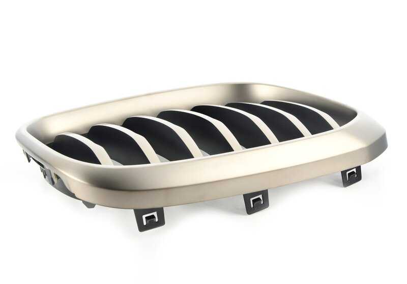Rejilla embellecedora delantera derecha OEM 51137464934 para BMW X3 G01 y X4 G02. Original BMW.