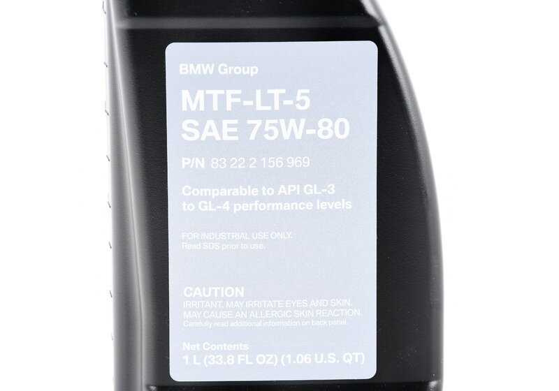 Óleo para transmissão manual MTF LT-5 para BMW E82, E88, F20, F21, F22, F23, F87, E90, E91, E92, E93, F30, F31, F34, F80, G20, G21, G80, F32, F33, F36, F82, F83, G82, F10, F11, G30, G31, E84, F25, G01, F26, G29. BMW originais. . BMW original