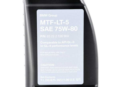 Óleo para transmissão manual MTF LT-5 para BMW E82, E88, F20, F21, F22, F23, F87, E90, E91, E92, E93, F30, F31, F34, F80, G20, G21, G80, F32, F33, F36, F82, F83, G82, F10, F11, G30, G31, E84, F25, G01, F26, G29. BMW originais. . BMW original