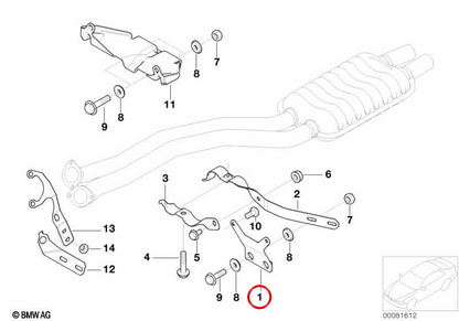 OEM Escape Support 18207504249 per BMW E39. BMW originale.