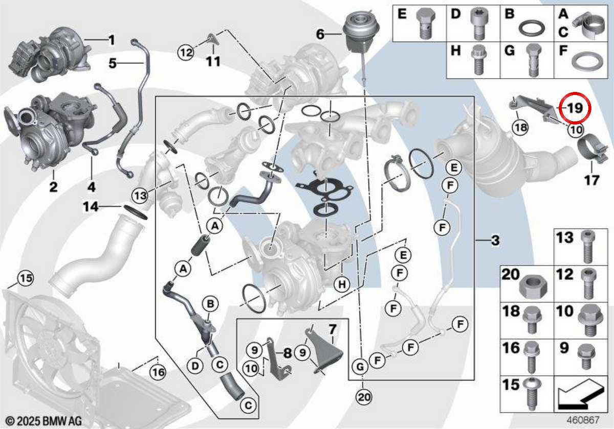 OEM -Verstärkungsstange 18207811385 für BMW E81, E82, E87, E88, E90, E91, E92, E93, E60, E61, E84, E83. Original BMW.