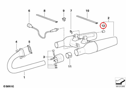OEM-Gummihalterung 18211342283 für BMW Motorräder R1200GS, R1250GS, F800GS, C650GT... und mehr. Original BMW Motorrad.