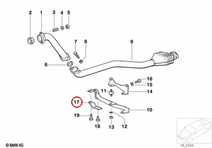 Escapepa Ompera OM 18212246219 per BMW E36. BMW originale.
