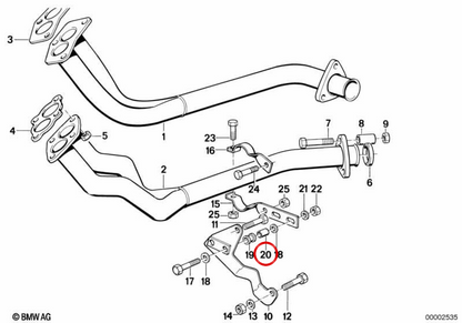 OEM Escape Spacer 18214690169 per BMW E21, E30, E12, E28. BMW originale.