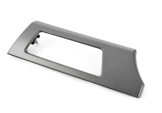 Embellecedor salpicadero izquierdo OEM 51457900801 para BMW E90, E90N, E92, E92N, E93, E93N. Acabado titan shadow. Original BMW.