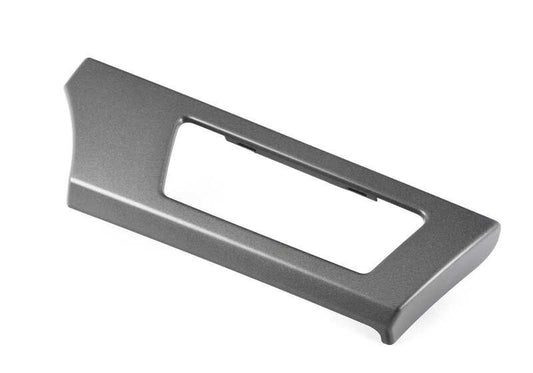 Embellecedor salpicadero izquierdo OEM 51457900801 para BMW E90, E90N, E92, E92N, E93, E93N. Acabado titan shadow. Original BMW.