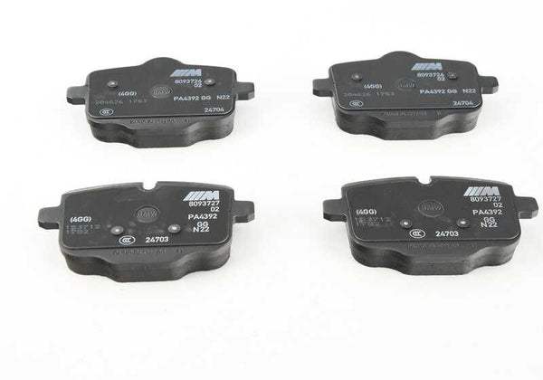Juego de pastillas de freno traseras OEM 34208093728 para BMW G87, G80, G81, G82, G83, F97, F98. Original BMW.