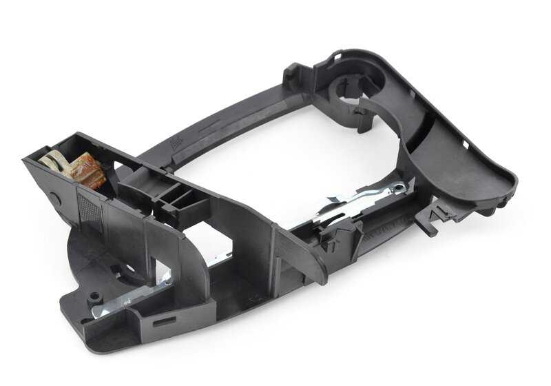 Portador empuñadura exterior puerta delantera derecha OEM 51217191574 para BMW Serie 7 E65, E66, E67. Original BMW.