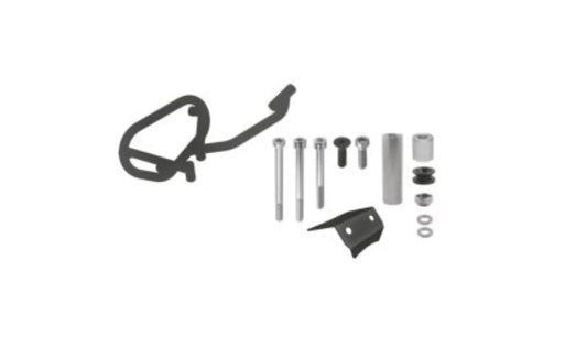 Soporte bolsa lateral izquierda OEM 77405A0FB63 para BMW Motorrad G 310 R (K03) desde 12/2016 hasta 03/2026. Original BMW Motorrad.