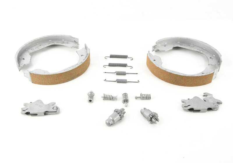Kit de reparación zapatas de freno OEM 34212413128 para BMW X5 {E70, E70N, F15} y BMW X6 {E71, E72, F16}. Original BMW.