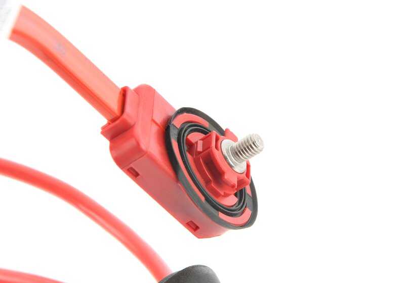 Cable de batería positivo OEM 61129316575 para BMW F20, F20N, F21, F21N, F22. Cable original BMW para conexión de batería en el suelo del vehículo.