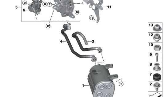 Filtro de carbón activo OEM 16137486244 para BMW XM (G09) y X5 (G05) xDrive45e/50e. Original BMW.