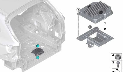 Convertidor de voltaje OEM 61429391481 para BMW X5 F15 {sDrive25d, xDrive25d, xDrive28i, xDrive30d}. Compatible con todos los modelos indicados. Original BMW.
