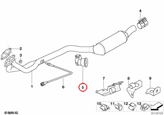 Silenciador trasero OEM 18301432123 para BMW E36 y Z3. Original BMW.