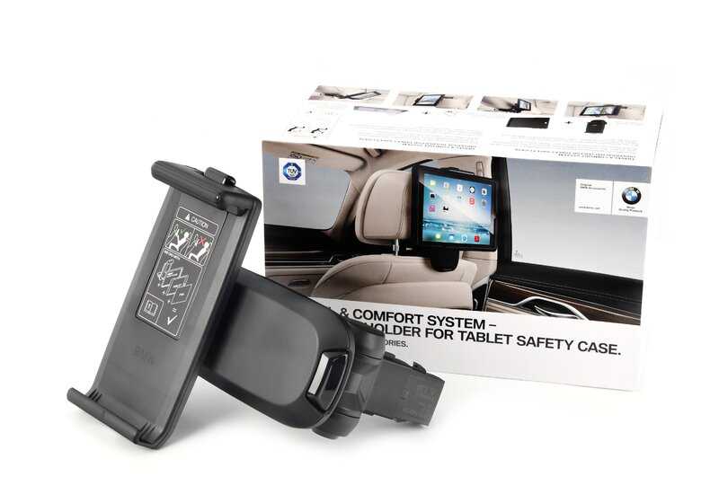 Soporte Universal para Tablet Safety Case para BMW Serie 1, Serie 2, Serie 3, Serie 4, Serie 5, Serie 6, Serie 7, i, X1, X2, X3, X4, X5, X6, X7, XM (OEM 51952408224). Original BMW