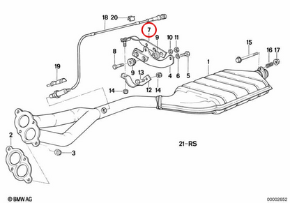 OEM escape support 18301728341 for BMW E30. Original BMW.
