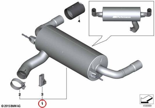 Sports Sports M Performance OEM 18302425908 pour BMW F20, F21. BMW d'origine.