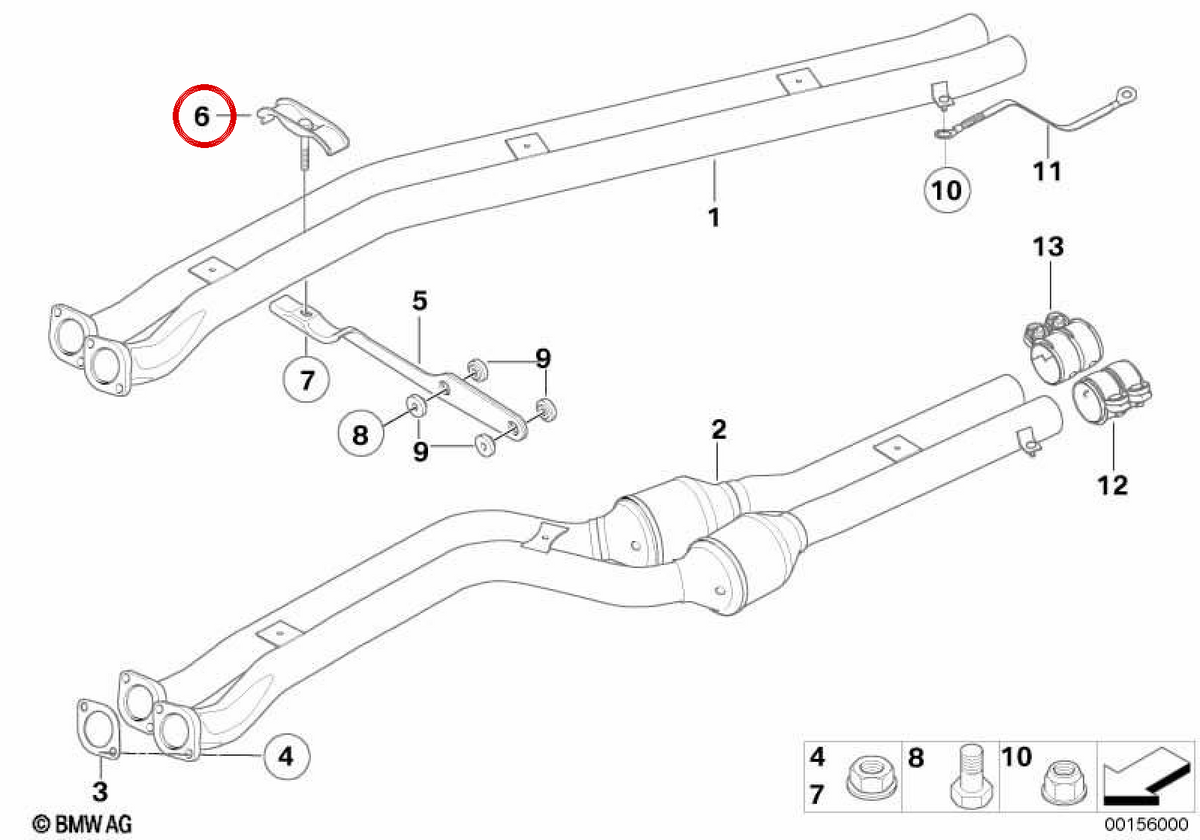 OEM ESCAPLA CLAMP 18303422385 per BMW E83. BMW originale.