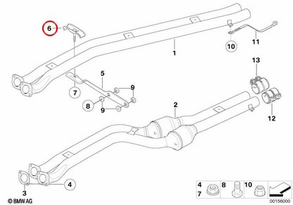 OEM ESCAPLA CLAMP 18303422385 per BMW E83. BMW originale.