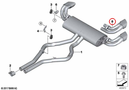 Oema Embelecatore OM 18307562545 per BMW E70. BMW originale.