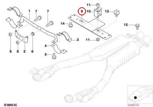 Oeme Union Support 18107830860 für BMW E52 (Z8). Original BMW.