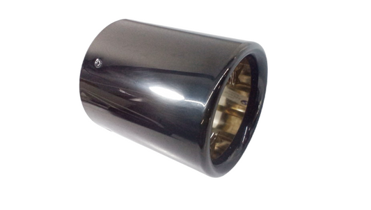 Embellecedor de salida de escape cromado negro OEM 18308578595 para BMW F20 y F21 (120d, 125d, xDrive). Original BMW.