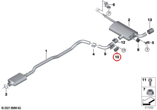 Atuador servo de aba de gás de escape OEM 18308593754 para MINI Clubman F54, Countryman F60, BMW X1 F48, X2 F39... e muito mais. BMW e MINI originais.