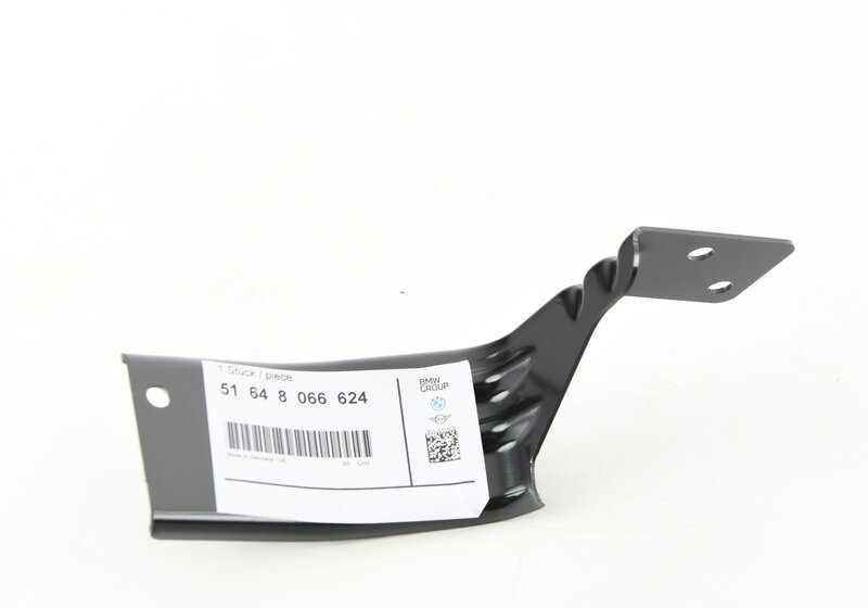 Soporte inferior derecho para radiador adicional OEM 51648066624 para BMW F87 y F87N. Original BMW.
