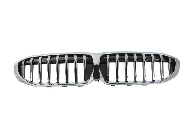 Rejilla decorativa frontal OEM 51137449432 para BMW G20 y G21. Compatible con versiones 316d y 318d. Original BMW.