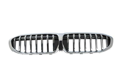 Rejilla decorativa frontal OEM 51137449432 para BMW G20 y G21. Compatible con versiones 316d y 318d. Original BMW.