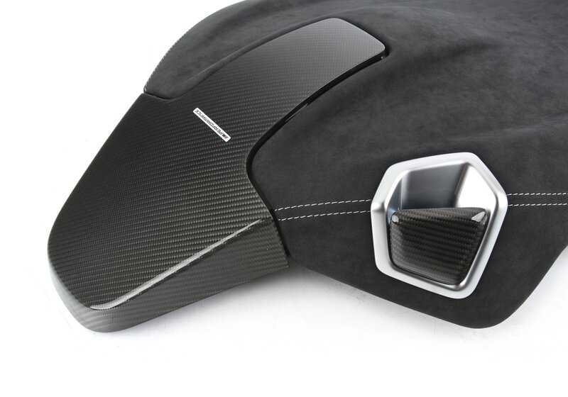 Rear panel Seat M Performance in Alcantara and Carbon OEM 52105A40303 for BMW 2 G42 Series (218i, 220i, 220d, 230i, M240i). Interior aesthetic improvement. Original BMW.