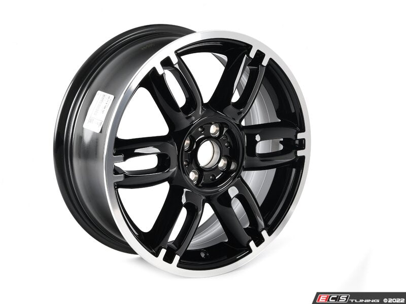 Cerchio in lega leggera 7Jx17 ET48 nero OEM 36116798721 per MINI R56, R56 LCI, Clubman R55, R55 LCI, Cabrio R57, R57 LCI, Coupé R58, Roadster R59... e altro ancora. MINI originale.