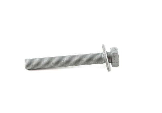 Tornillo hexagonal con arandela OEM 33306786218 para BMW F07 5 Series (520d, 528i, 530d). Se utiliza en la suspensión trasera. Original BMW.