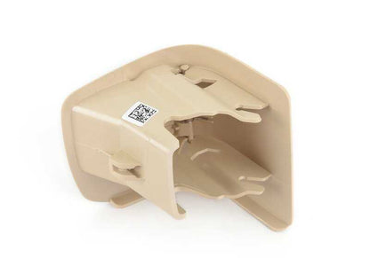 Tapa embellecedora Isofix derecha color beige OEM 52207474108 para BMW X3 G01 y X4 G02. Original BMW.