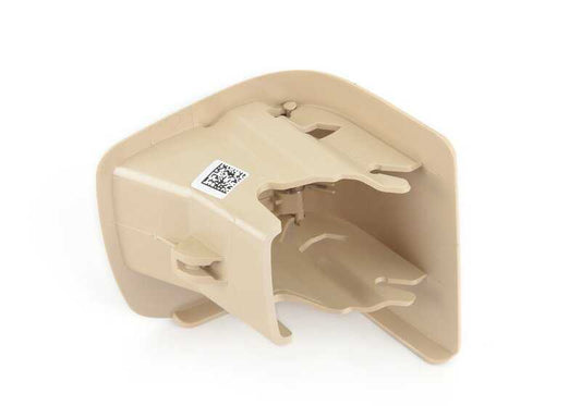 Tapa embellecedora Isofix derecha color beige OEM 52207474108 para BMW X3 G01 y X4 G02. Original BMW.