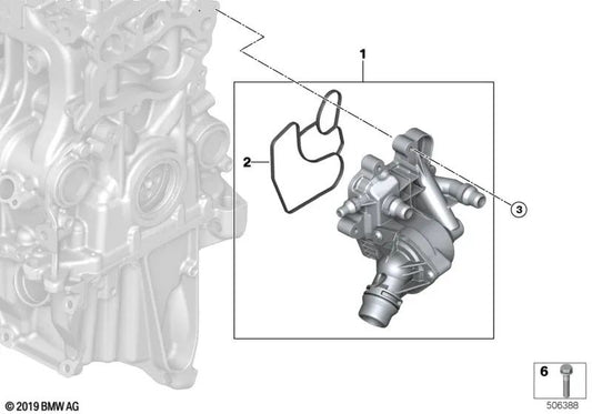 Scheda di profilo per BMW Series 2 G42, Series 3 G20, G21, G28, Series 4 G22, G23, G26, 5 G30 Series, G31, Series 6 G32, X3 G01, X4 G02, X5 G05 (OEM 11538475193). BMW originale.