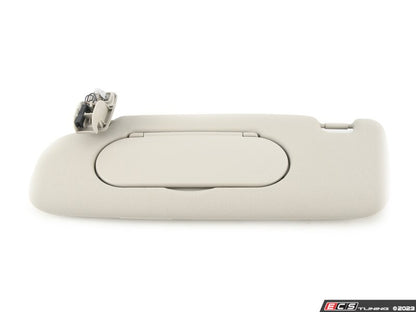 Parasol interior delantero izquierdo gris con etiqueta OEM 51447402943 para MINI Clubman F54, F54 LCI... y más. Original MINI.