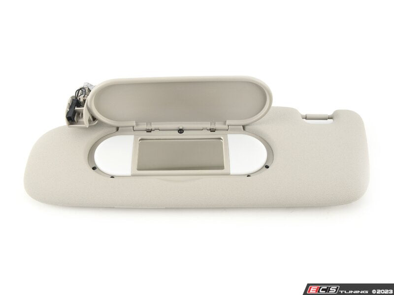 Parasol interior delantero izquierdo gris con etiqueta OEM 51447402943 para MINI Clubman F54, F54 LCI... y más. Original MINI.