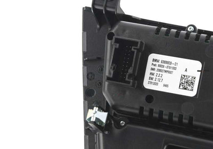 Kit reparación panel control radio y clima OEM 64119388809 para BMW F15, F16, F85, F86. Compatible con modelos X5 y X6. Sustituye botones dañados del climatizador/radio. Original BMW.