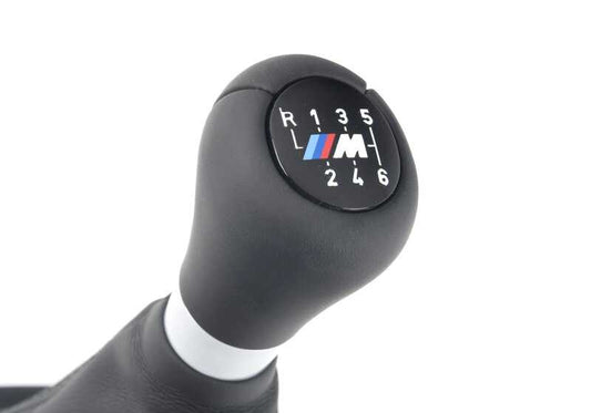 OEM 25118097174 Leather Gear Shift Knob with 6 Speed ​​Indicator for BMW G80, G82. Original BMW.