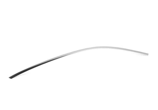Embellecedor marco ventana puerta delantera izquierda OEM 51337362227 para BMW X1 {F48, F48N, F49, F49N}. Repuesto original BMW. Acabado en aluminio satinado.