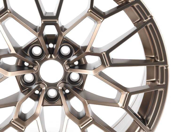 Alloy tires M Sternspeiche 827 OEM 36107884365 for BMW G80 (Series 3) and G82 (Series 4). Measures 9.5x19 ET20. Bronze gold color. Original BMW.