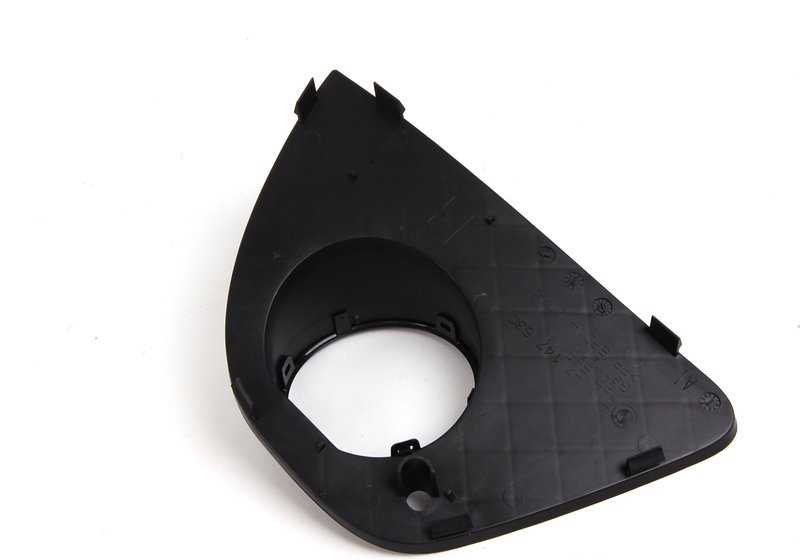 Rejilla lateral derecha OEM 51117147526 para BMW Serie 3 E46 (316Ci, 318Ci) en color negro. Original BMW.