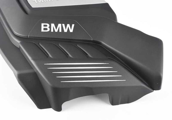 Cubierta insonorizante del motor OEM 13717634293 para BMW F15 (X5 xDrive50i) y F16 (X6 xDrive50i). Pieza original BMW.