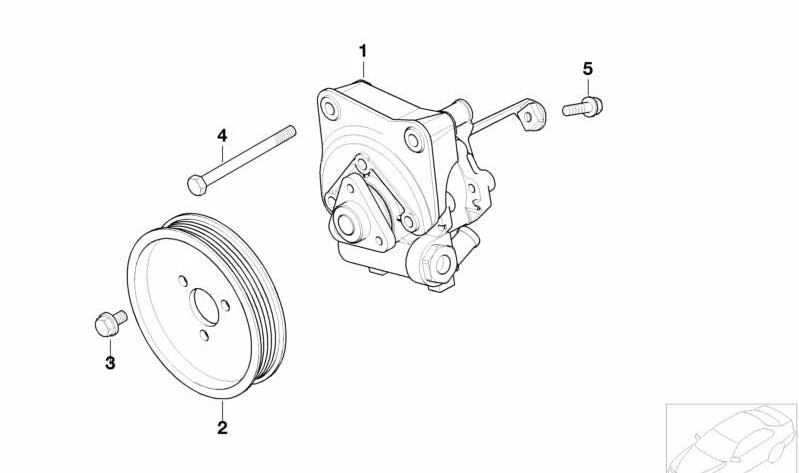 Polea para BMW E46, E85, E86 (OEM 32427830838). Original BMW