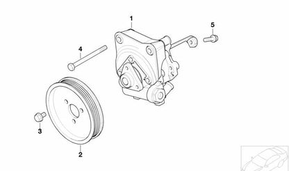 Polea para BMW E46, E85, E86 (OEM 32427830838). Original BMW