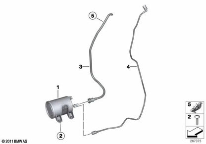 Tubería de ventilación OEM 16139470260 para BMW F20, F21, F22, F87 M2, F23. Original BMW.