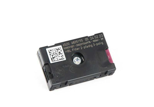Filtro supresor de interferencias OEM 65206835155 para BMW Serie 1 F40 (116d, 116i, 118d, 118i). Compatible con todos los modelos indicados. Original BMW.